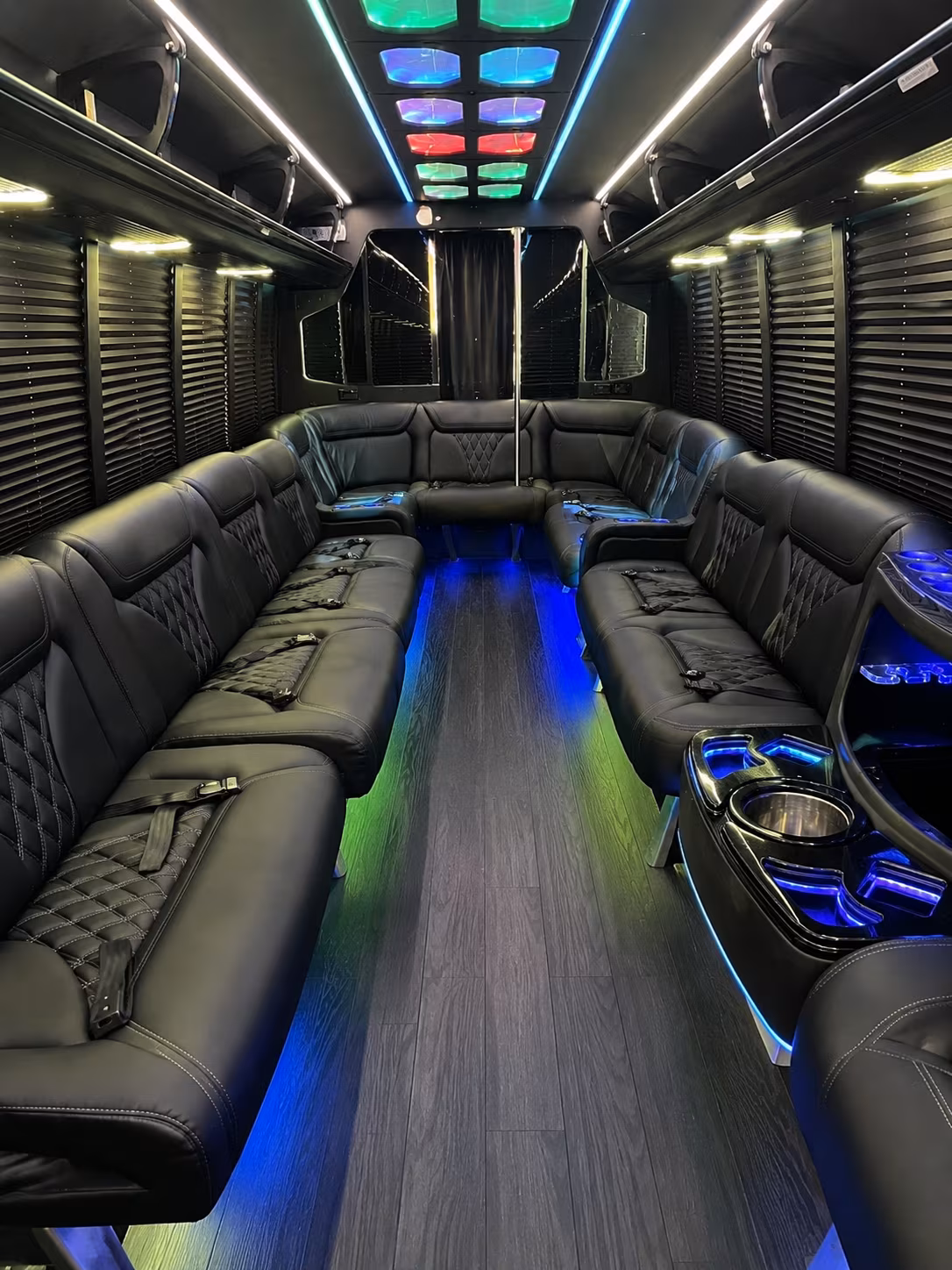 clarksville 20 passenger party bus interior