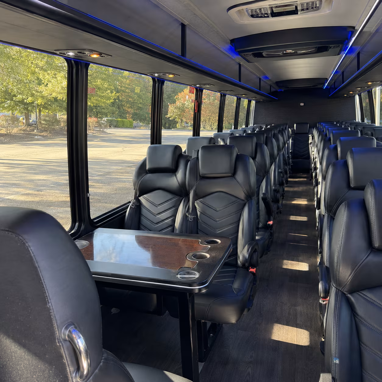 clarksville 28 passenger minibus inside