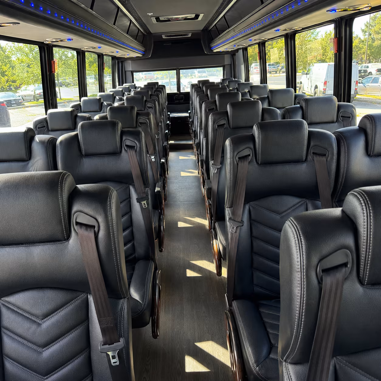 clarksville 35 passenger minibus inside
