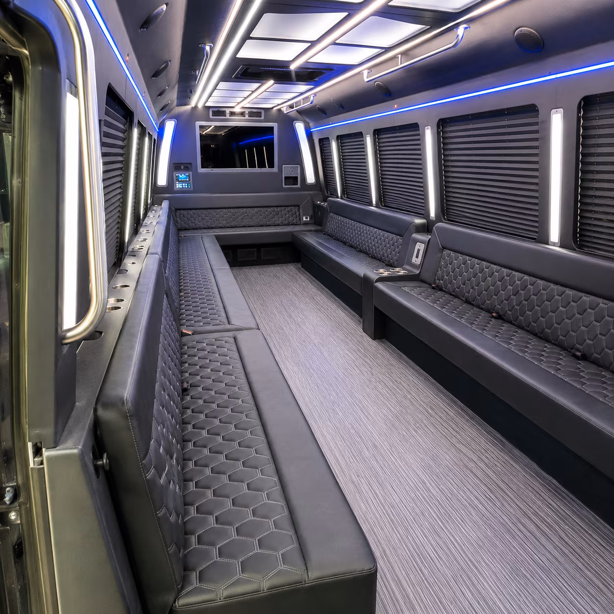 clarksville 40 passenger party bus interior