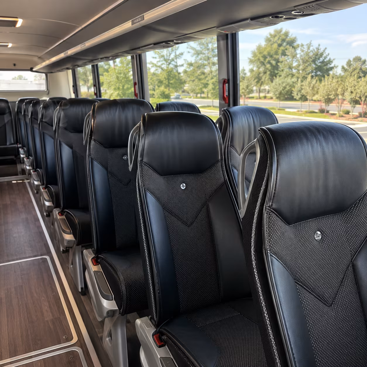 clarksville 45 passenger charter bus interior