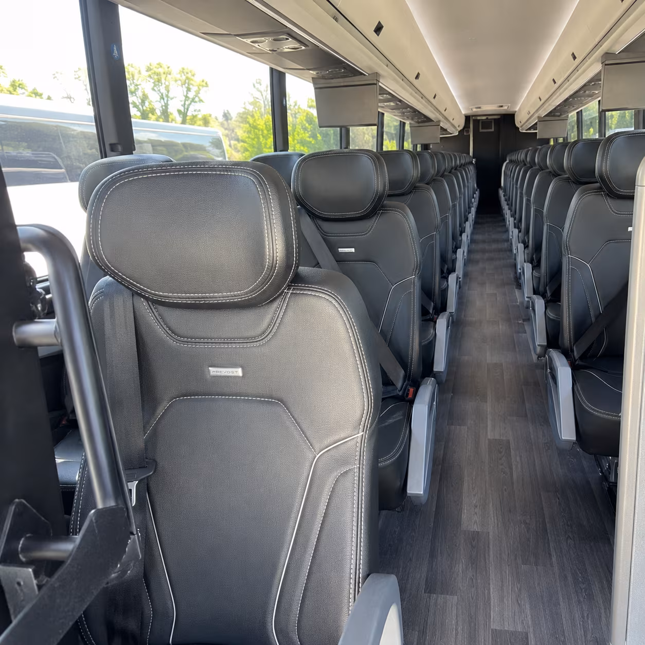 clarksville 47 passenger charter bus interior