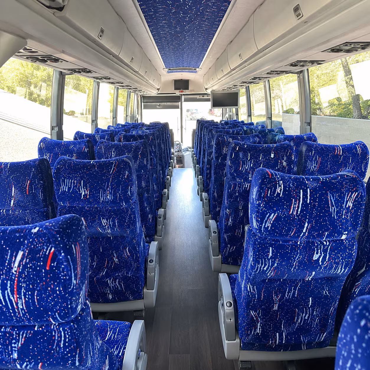 clarksville 50 passenger charter bus interior