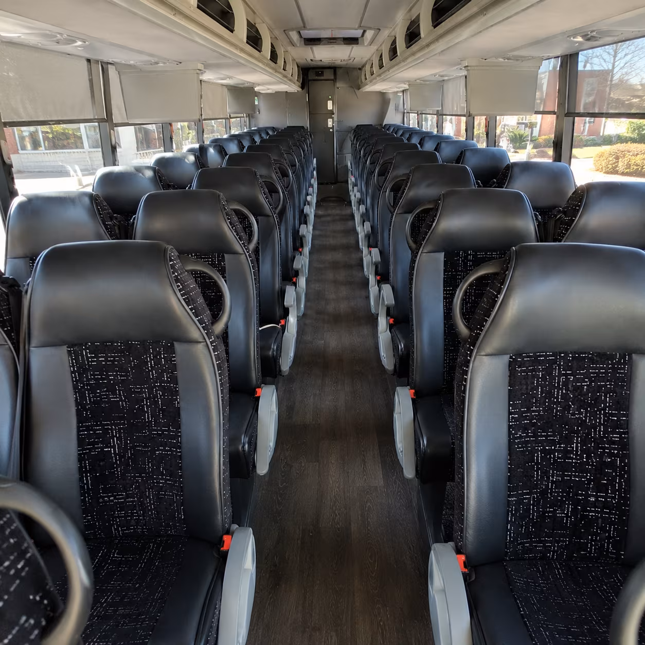 clarksville 54 passenger charter bus inside