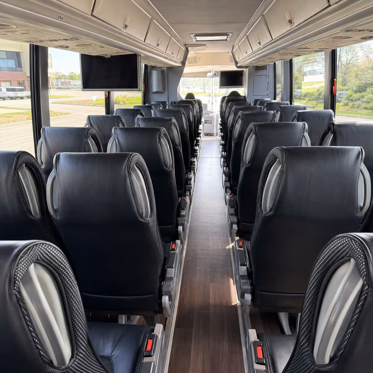 clarksville 56 passenger charter bus inside